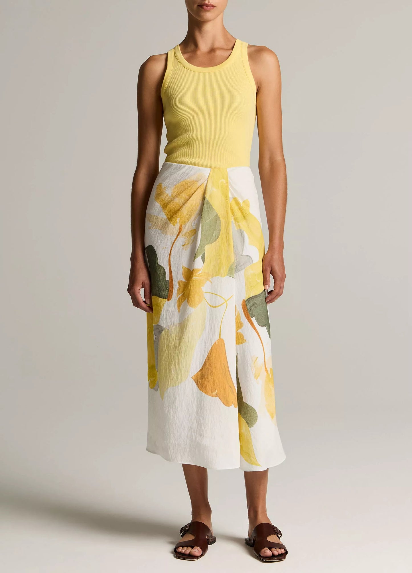 Vince Ribbed Scoop-Neck Tank