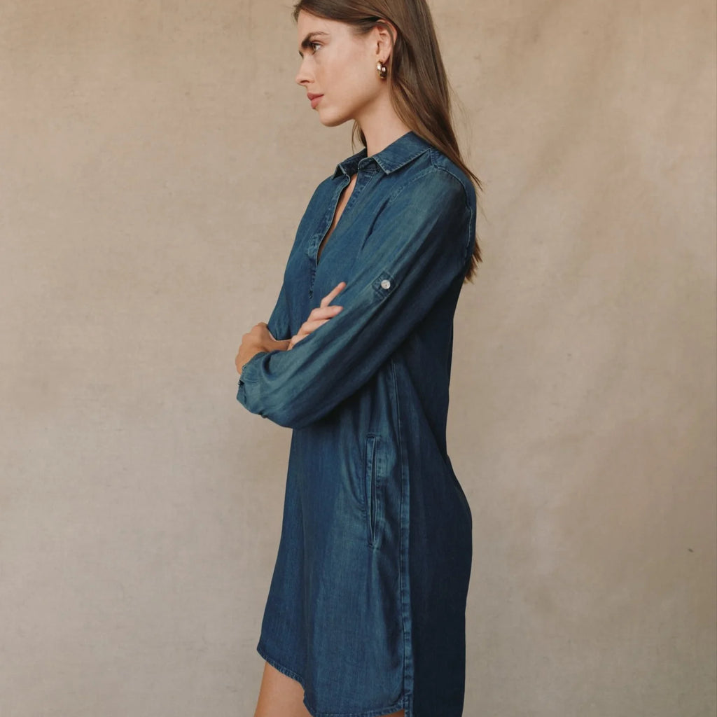Bella Dahl Long Sleeve A Line Shirt Dress