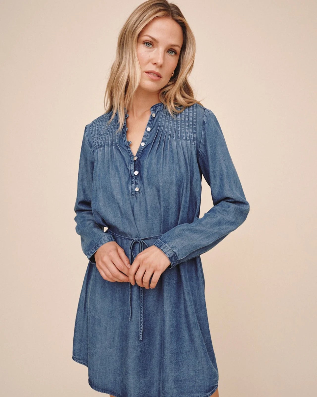 Bella Dahl Pintuck Shirt Tail Dress