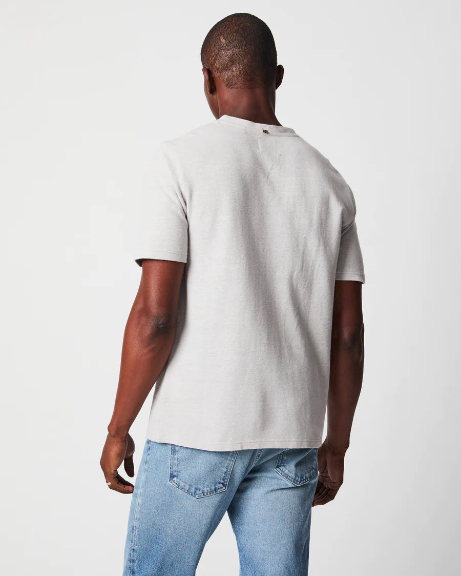 Billy Reid Short Sleeve Hemp Cotton Henley