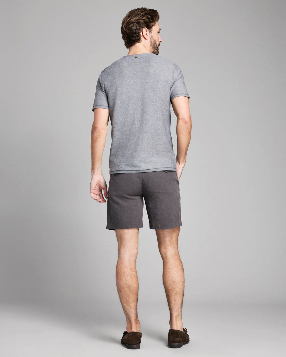 Billy Reid Short Sleeve Birdseye Henley