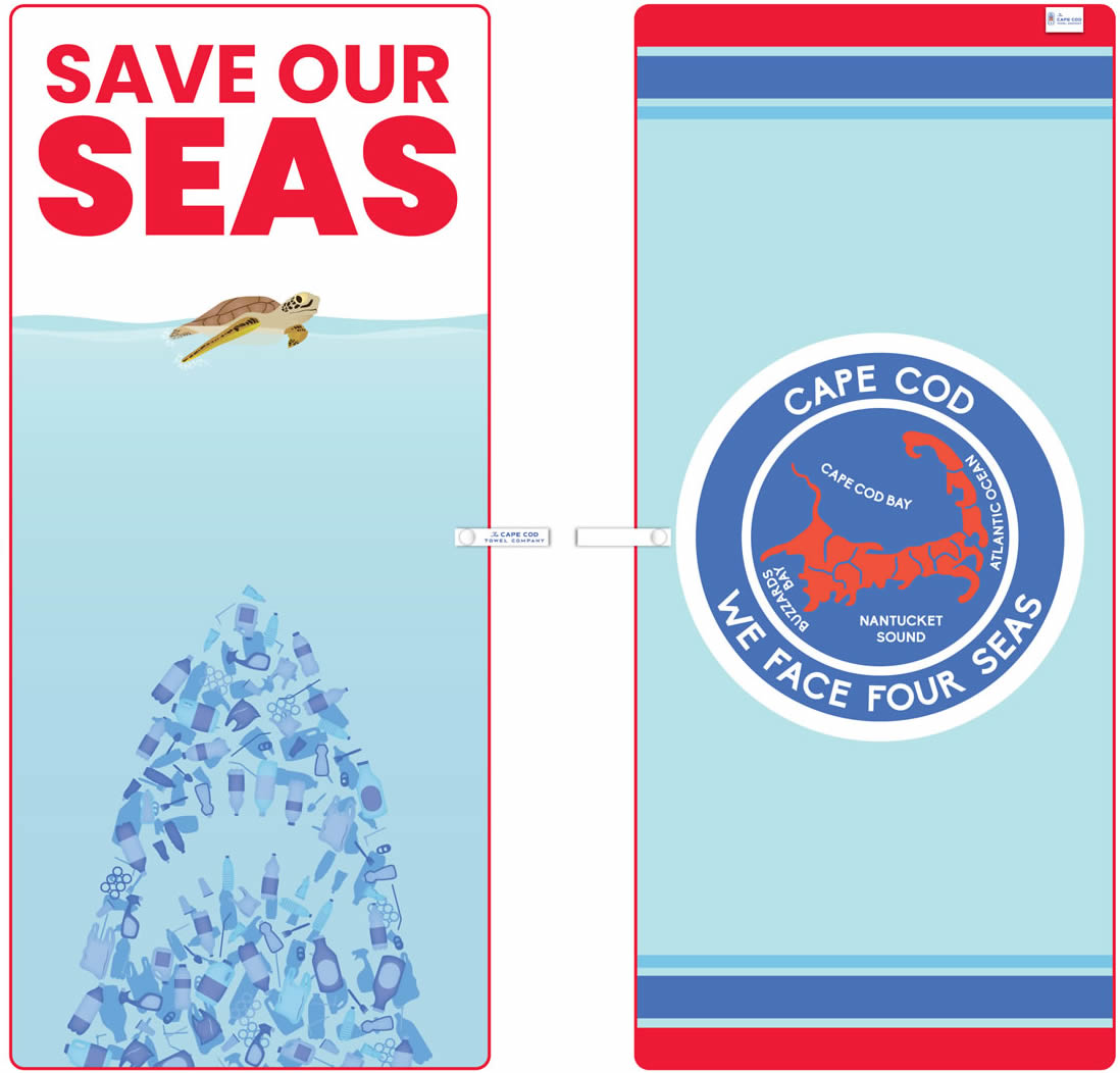 The Cape Cod Towel Company Shark Week – Save Our Seas Beach Towel