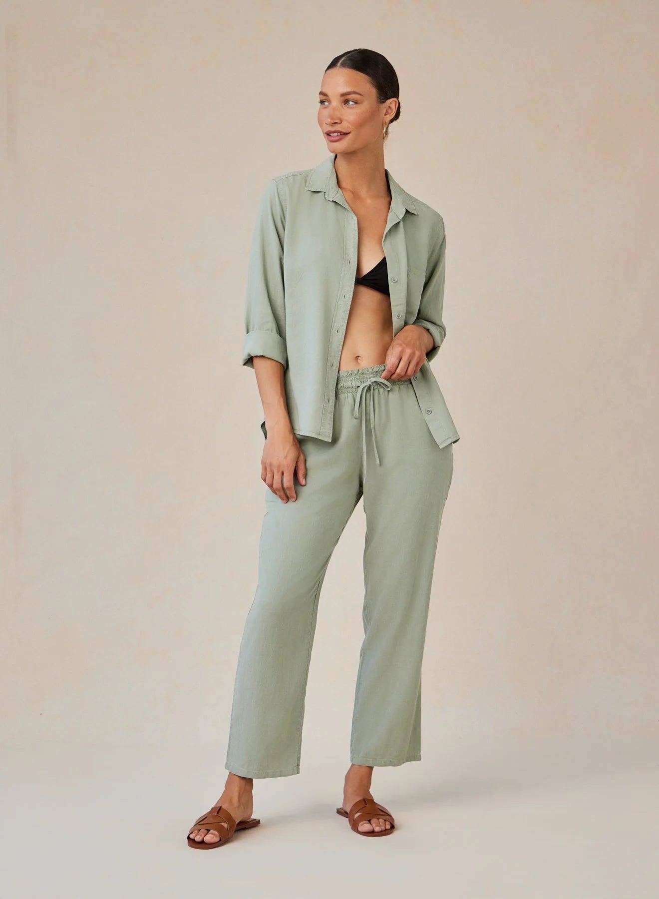 Bella Dahl Smocked Waist Trousers