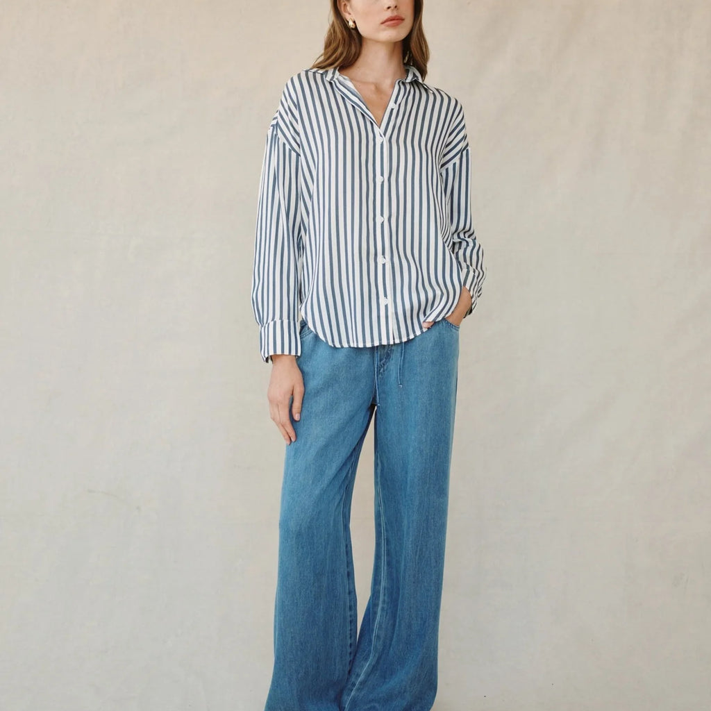 Bella Dahl Stripe Oversized Button Down