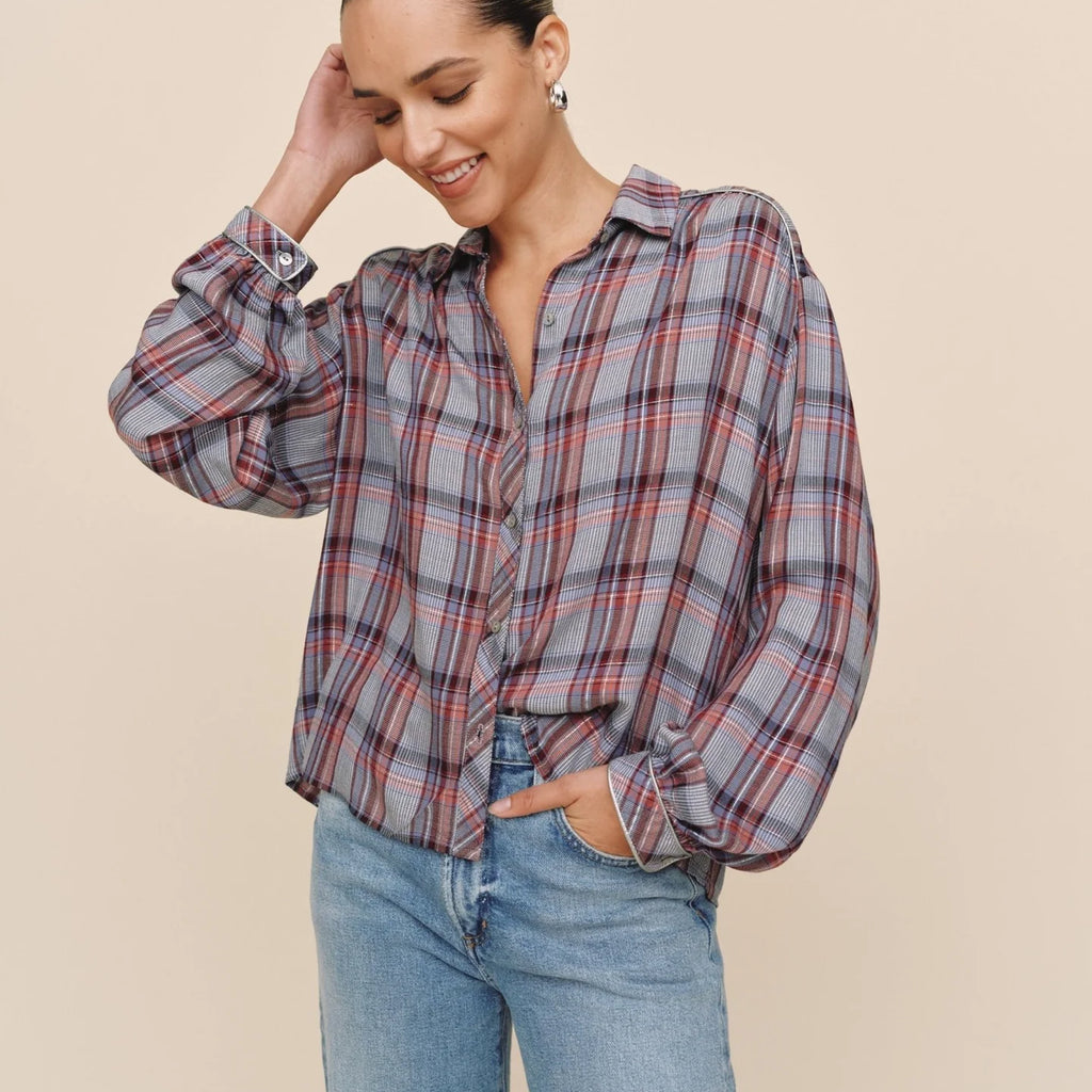 Bella Dahl Trimmed Flowy Shirt