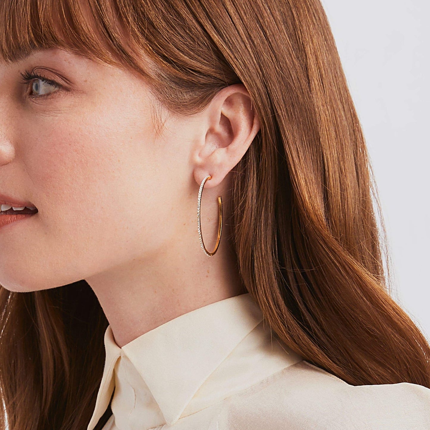 Julie Vos Windsor Cubic Zirconia Hoop Earrings