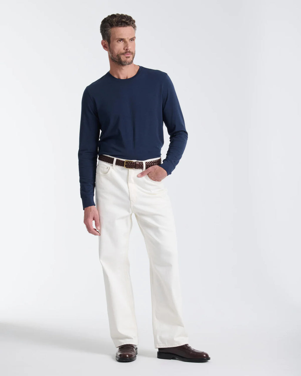 Orchard & Broome Ludlow Cotton Stretch Long Sleeve Tee