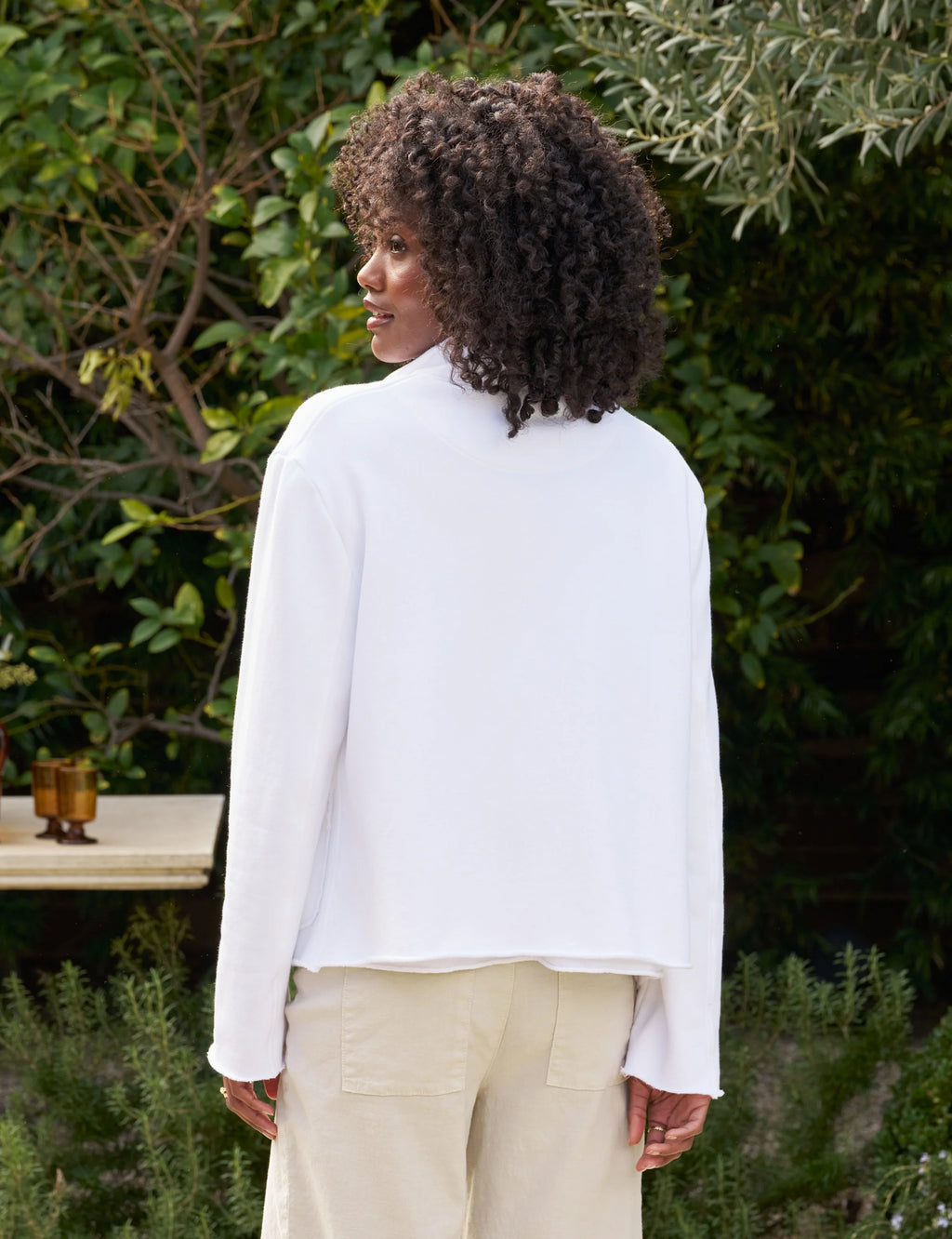 Frank & Eileen Mini Belfast Cropped Sweatshirt Peacoat