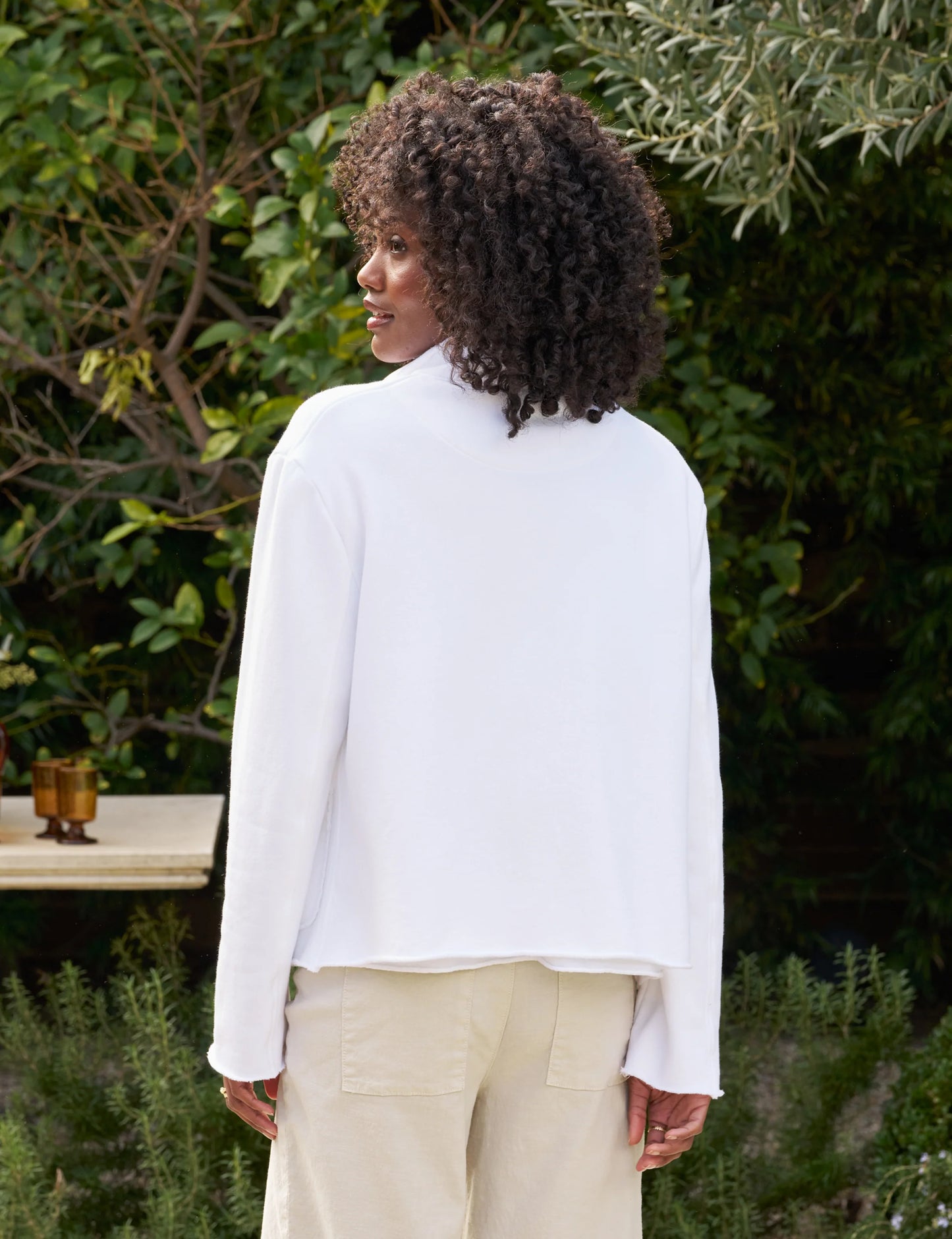 Frank & Eileen Mini Belfast Cropped Sweatshirt Peacoat