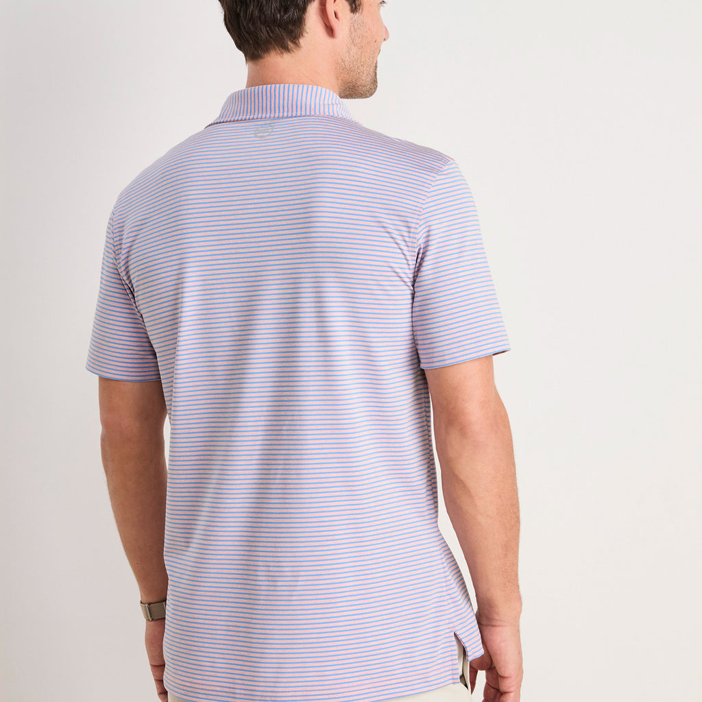 Vineyard Vines Performance Bradley Stripe Sankaty Polo