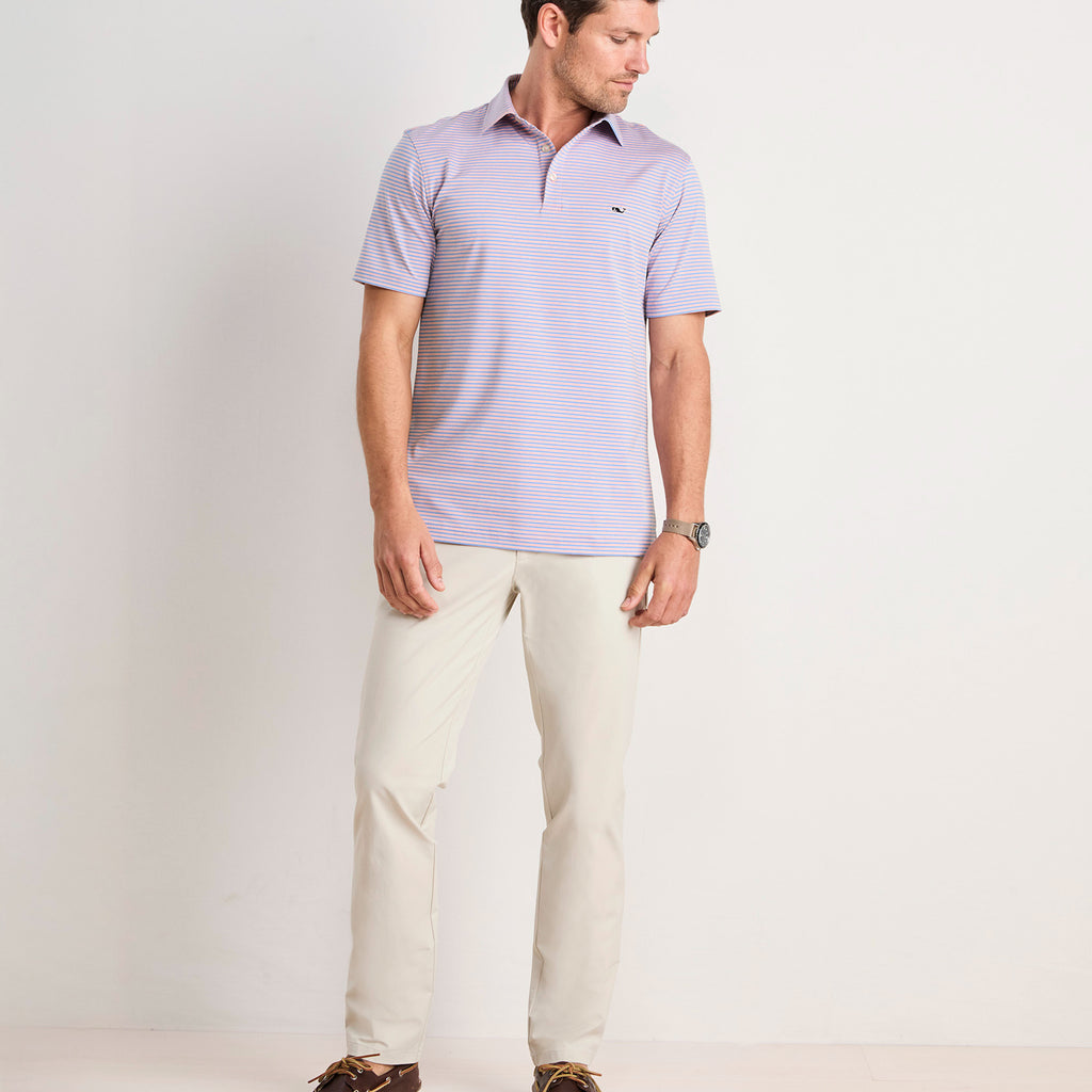 Vineyard Vines Performance Bradley Stripe Sankaty Polo