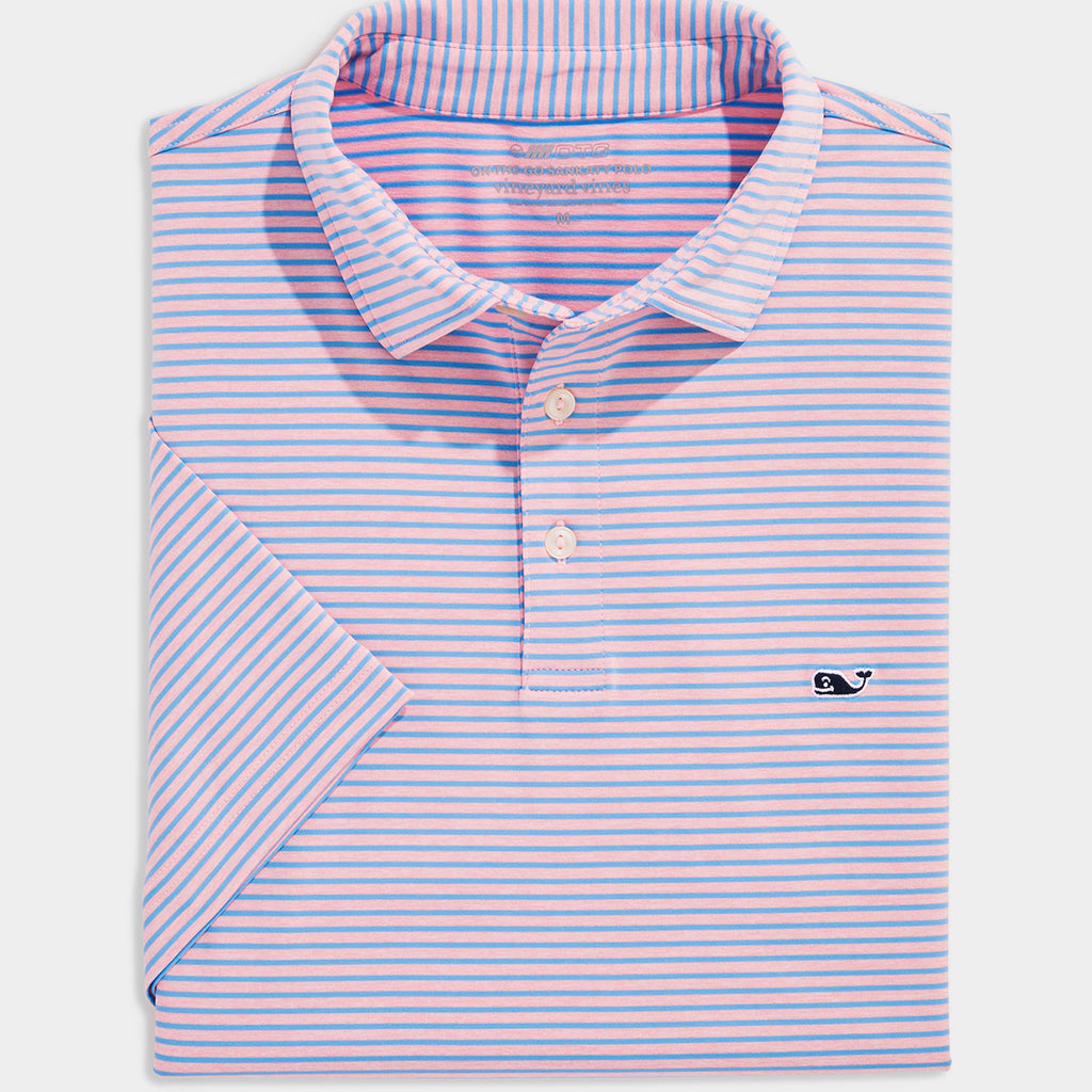 Vineyard Vines Performance Bradley Stripe Sankaty Polo