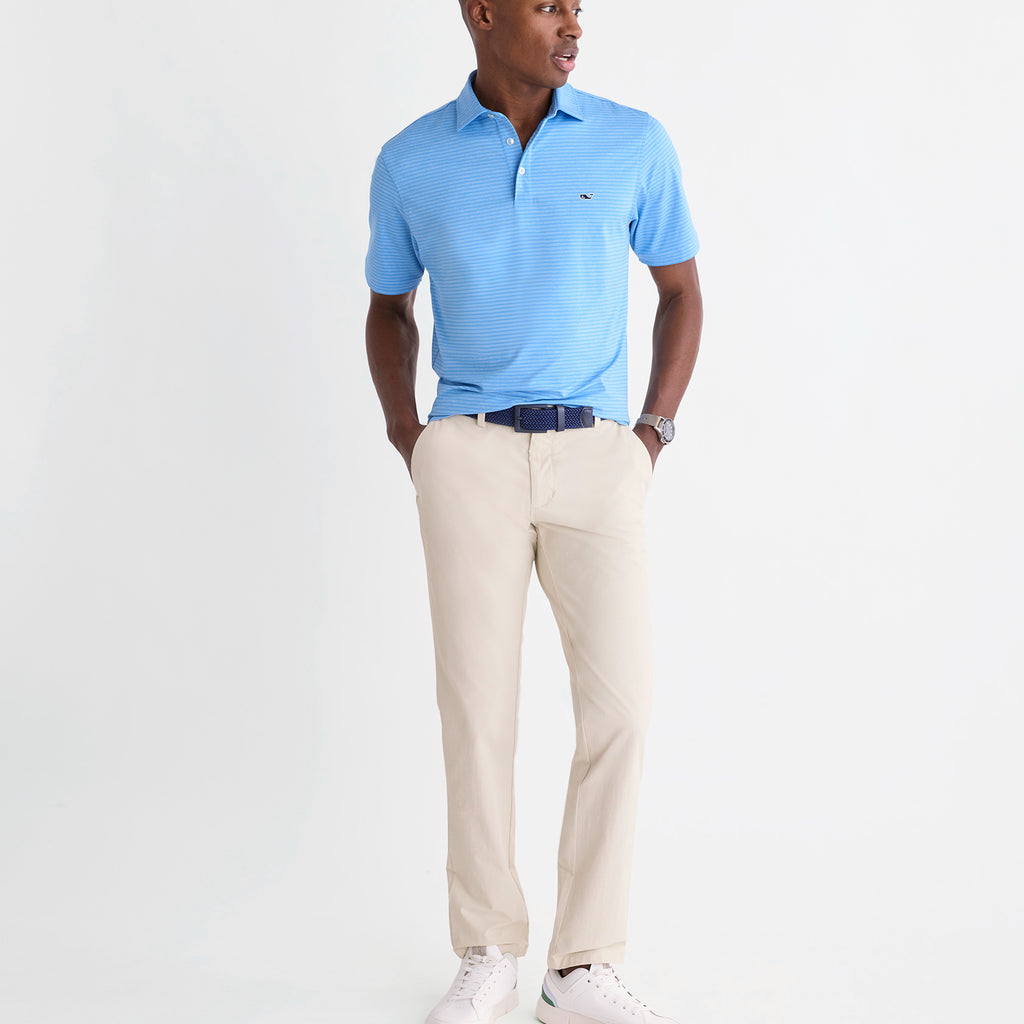 Vineyard Vines Performance Bradley Stripe Sankaty Polo