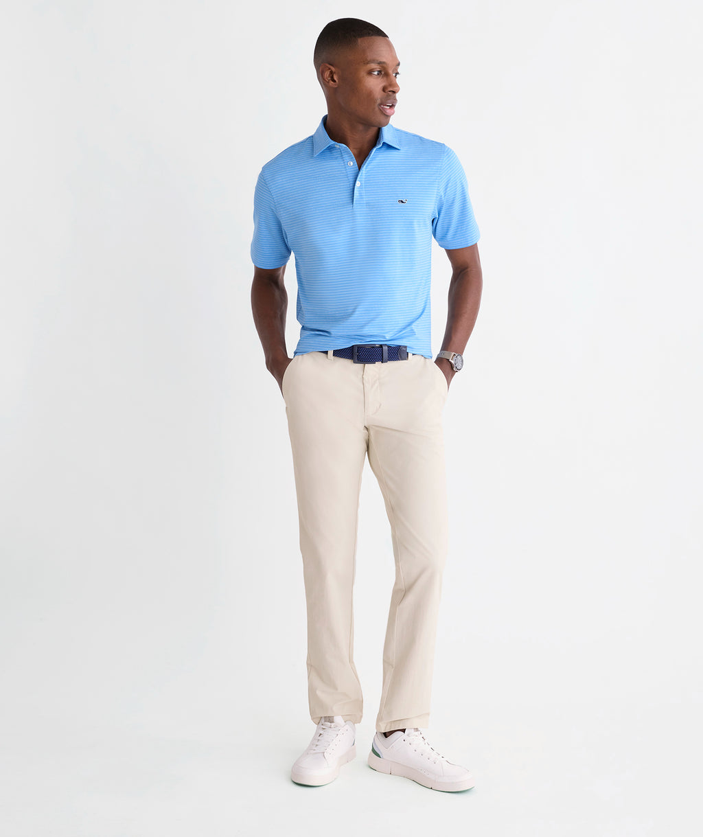 Vineyard Vines Performance Bradley Stripe Sankaty Polo
