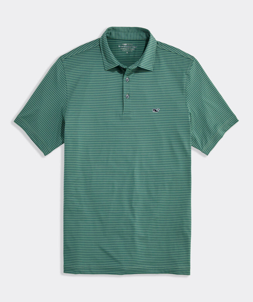 Vineyard Vines Performance Bradley Stripe Sankaty Polo