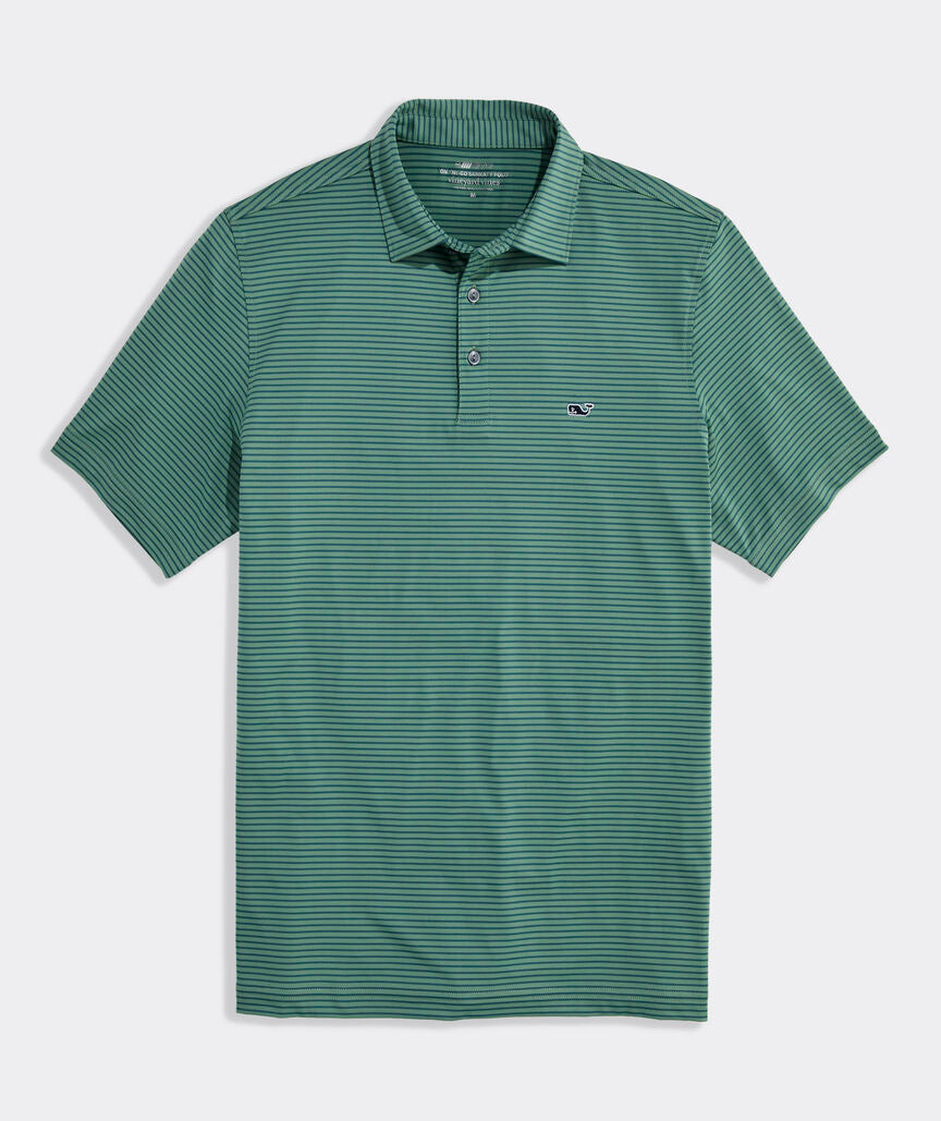 Vineyard Vines Performance Bradley Stripe Sankaty Polo