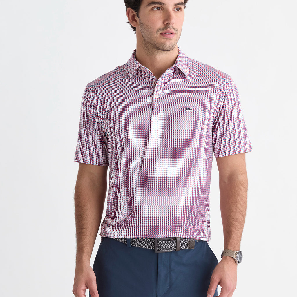 Vineyard Vines Performance Printed Sankaty Polo