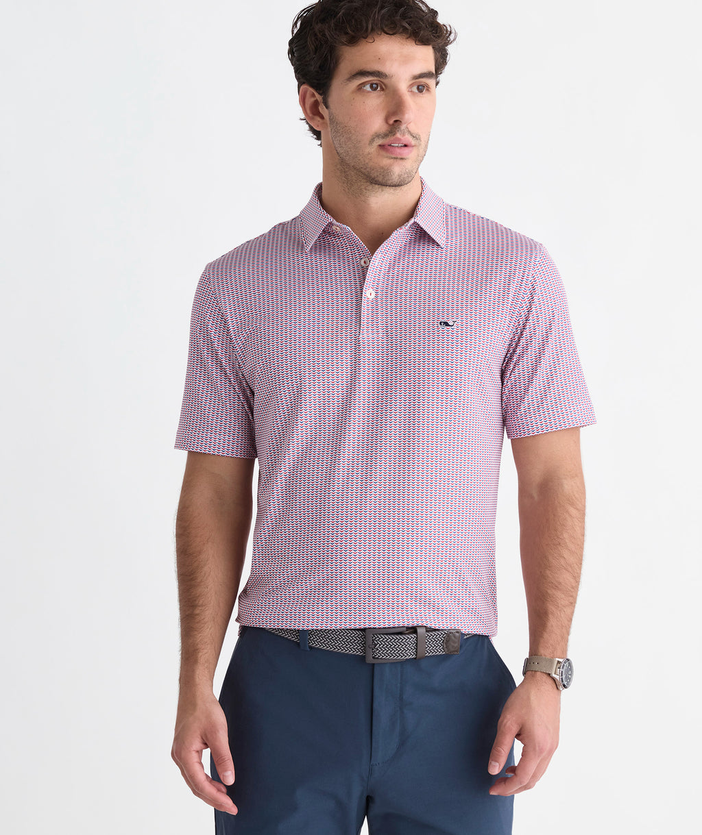 Vineyard Vines Performance Printed Sankaty Polo