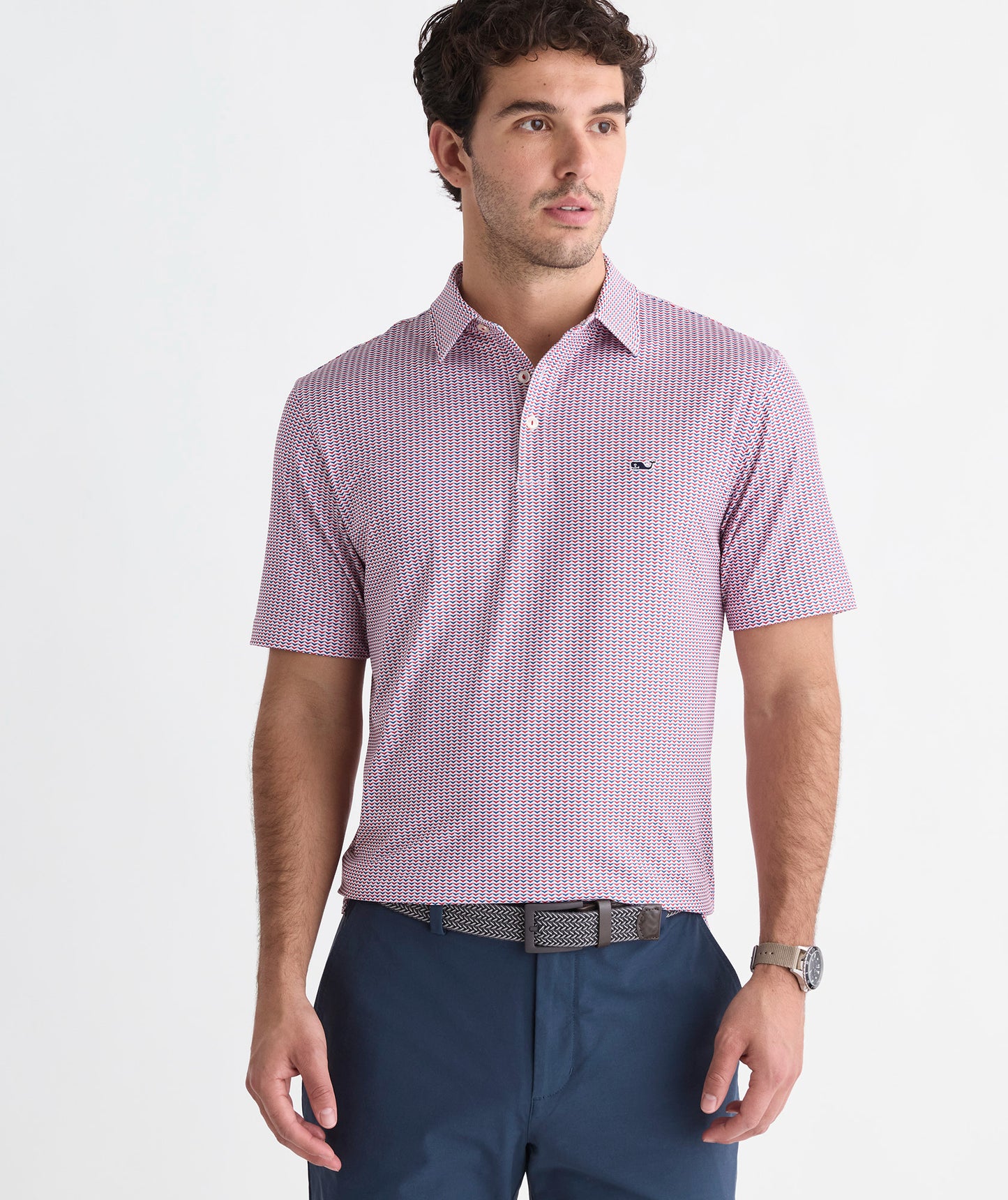 Vineyard Vines Performance Printed Sankaty Polo