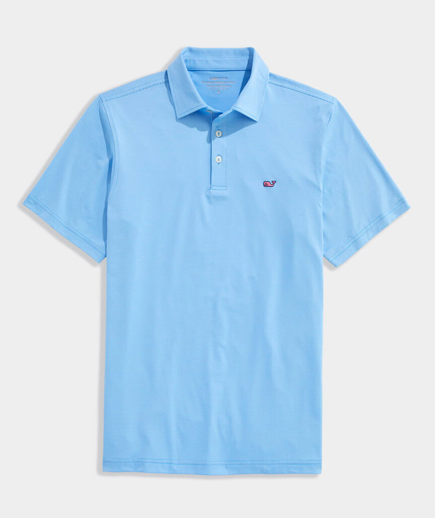 Vineyard Vines Performance Anegada Stripe Sankaty Polo