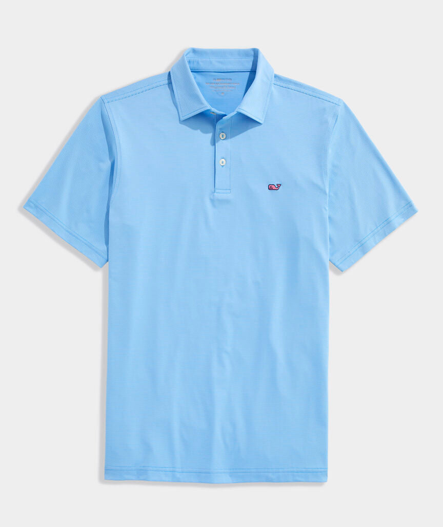 Vineyard Vines Performance Anegada Stripe Sankaty Polo