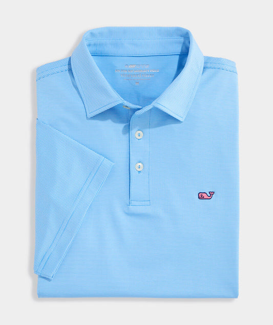 Vineyard Vines Performance Anegada Stripe Sankaty Polo