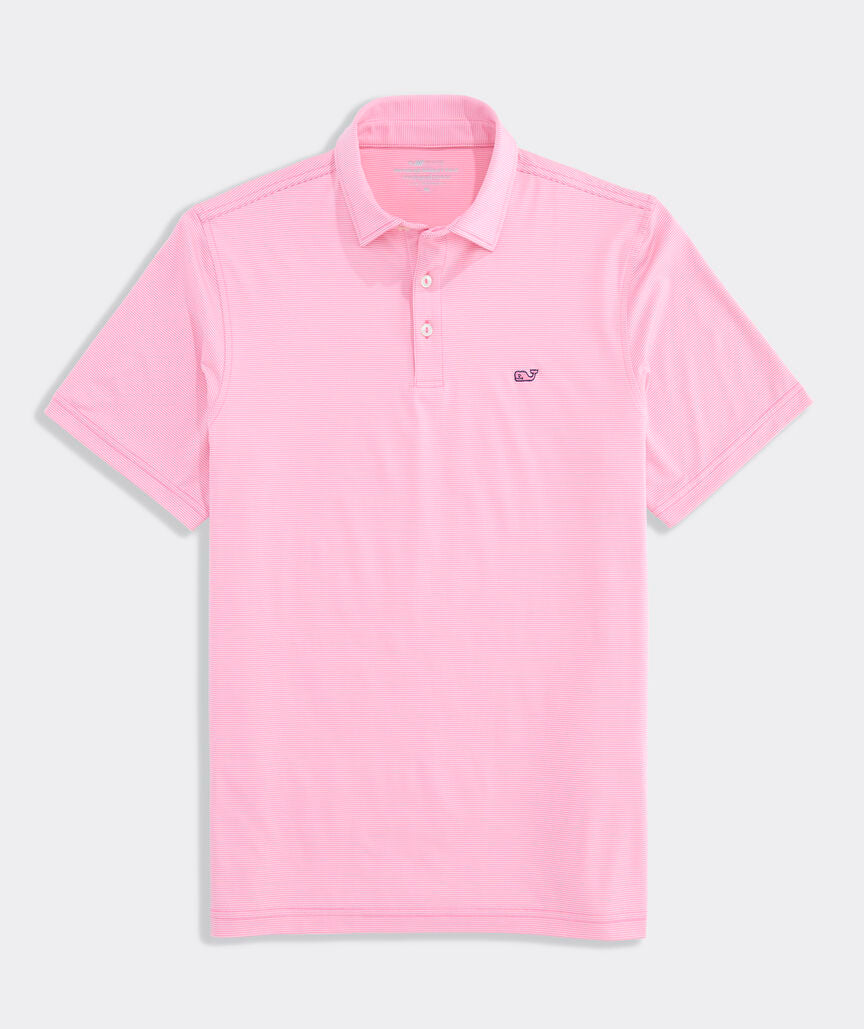 Vineyard Vines Performance Anegada Stripe Sankaty Polo