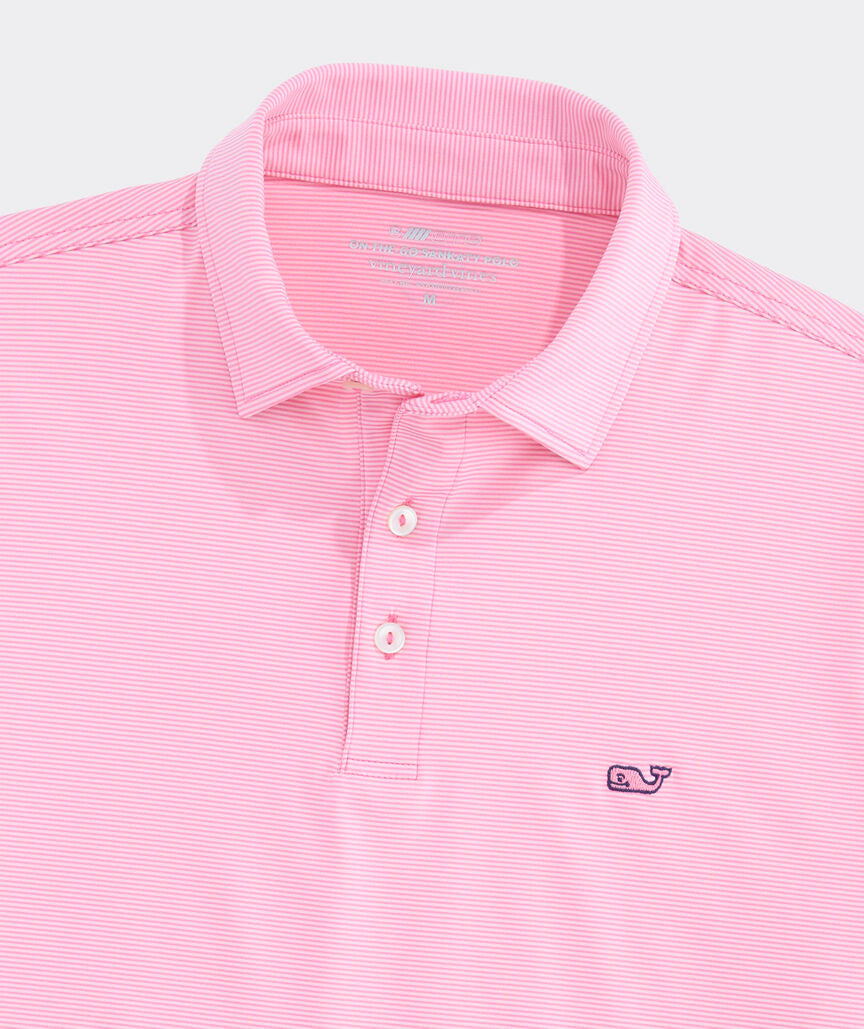 Vineyard Vines Performance Anegada Stripe Sankaty Polo