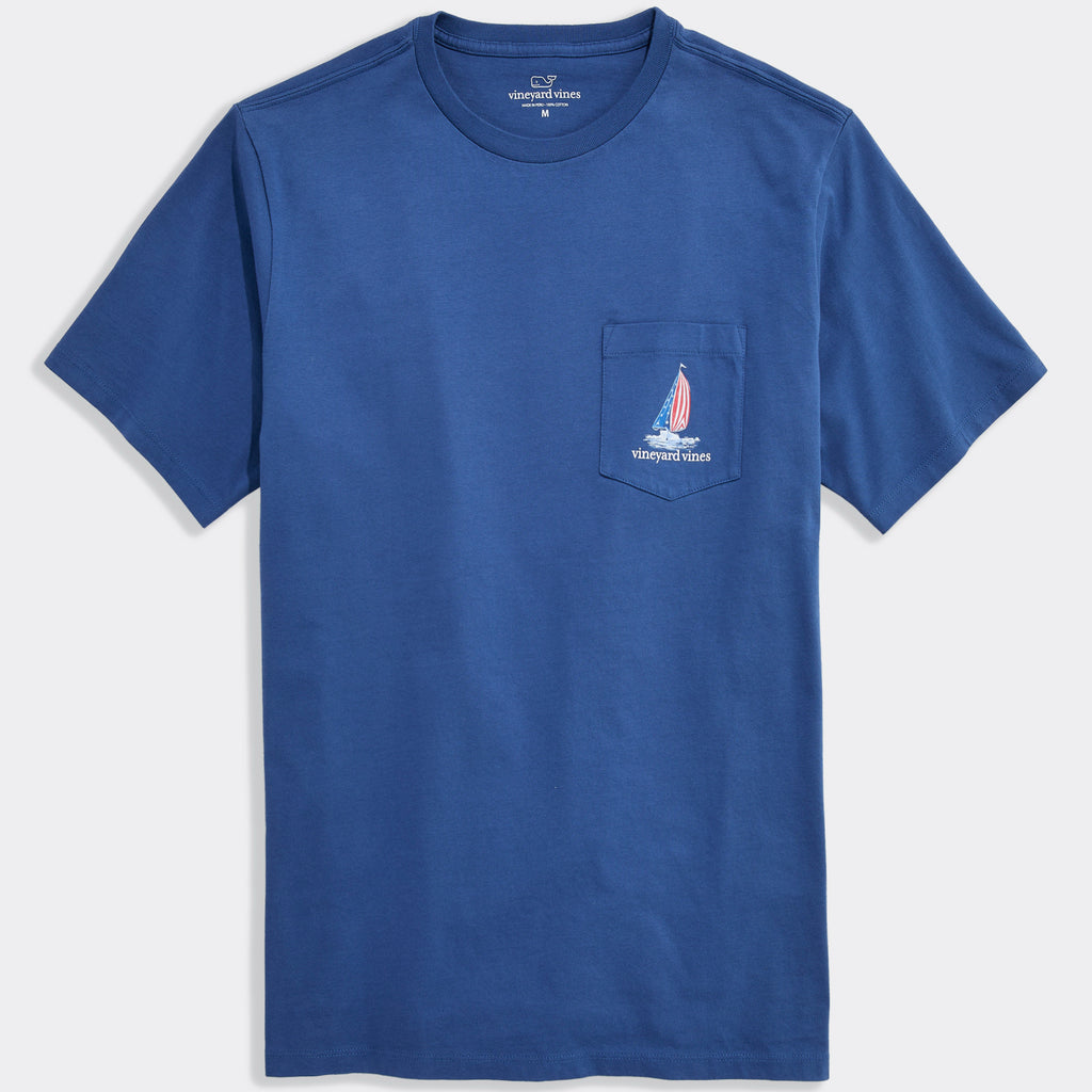 Vineyard Vines Painted Americana Sail Short-Sleeve Pocket Tee