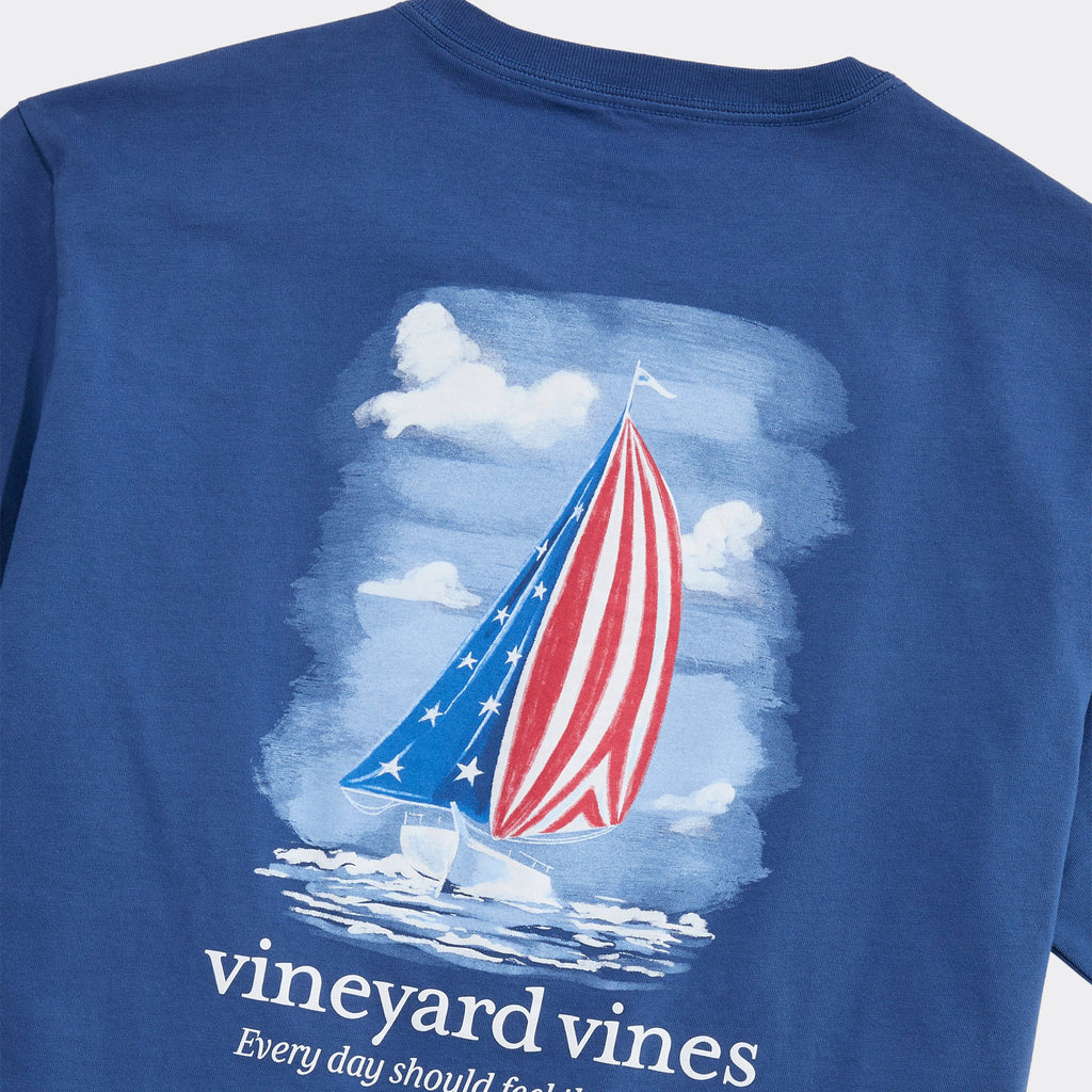 Vineyard Vines Painted Americana Sail Short-Sleeve Pocket Tee
