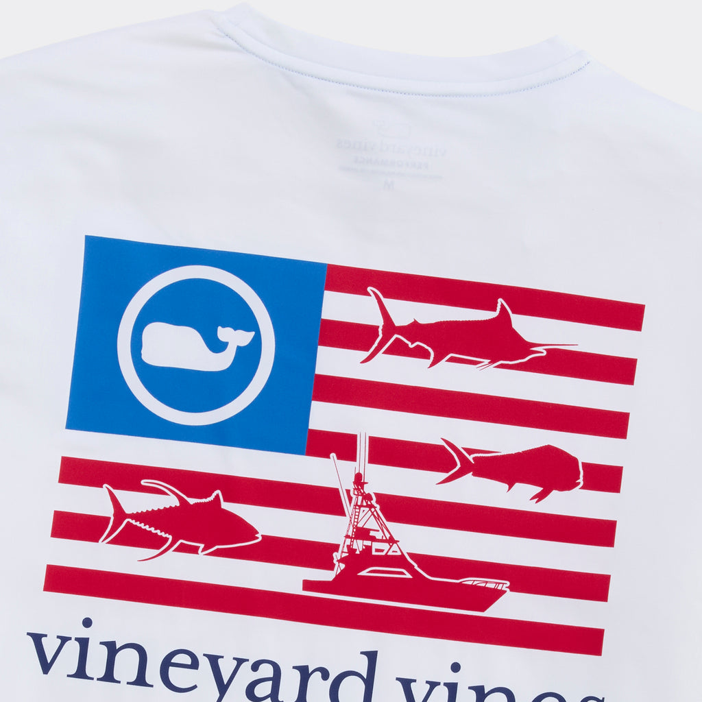 Vineyard Vines Performance Harbor Fish Flags Long-Sleeve Harbor Tee