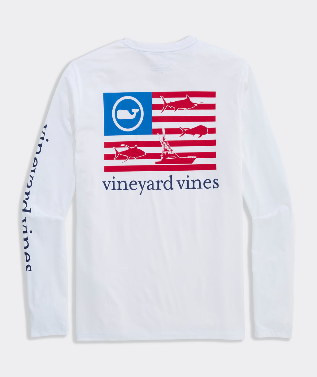 Vineyard Vines Performance Harbor Fish Flags Long-Sleeve Harbor Tee