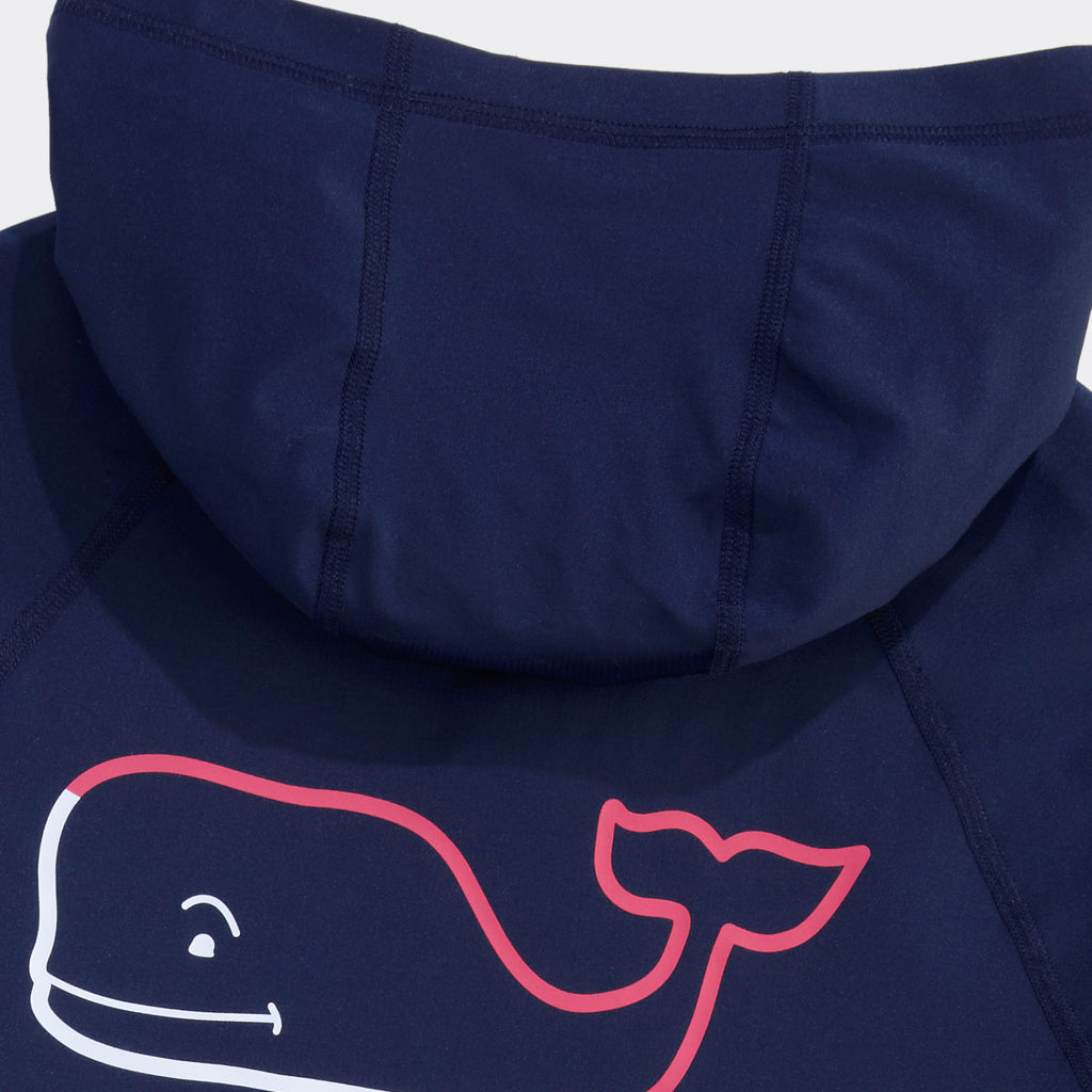 Vineyard Vines Performance Burgee Whale Long-Sleeve Harbor Hoodie Tee