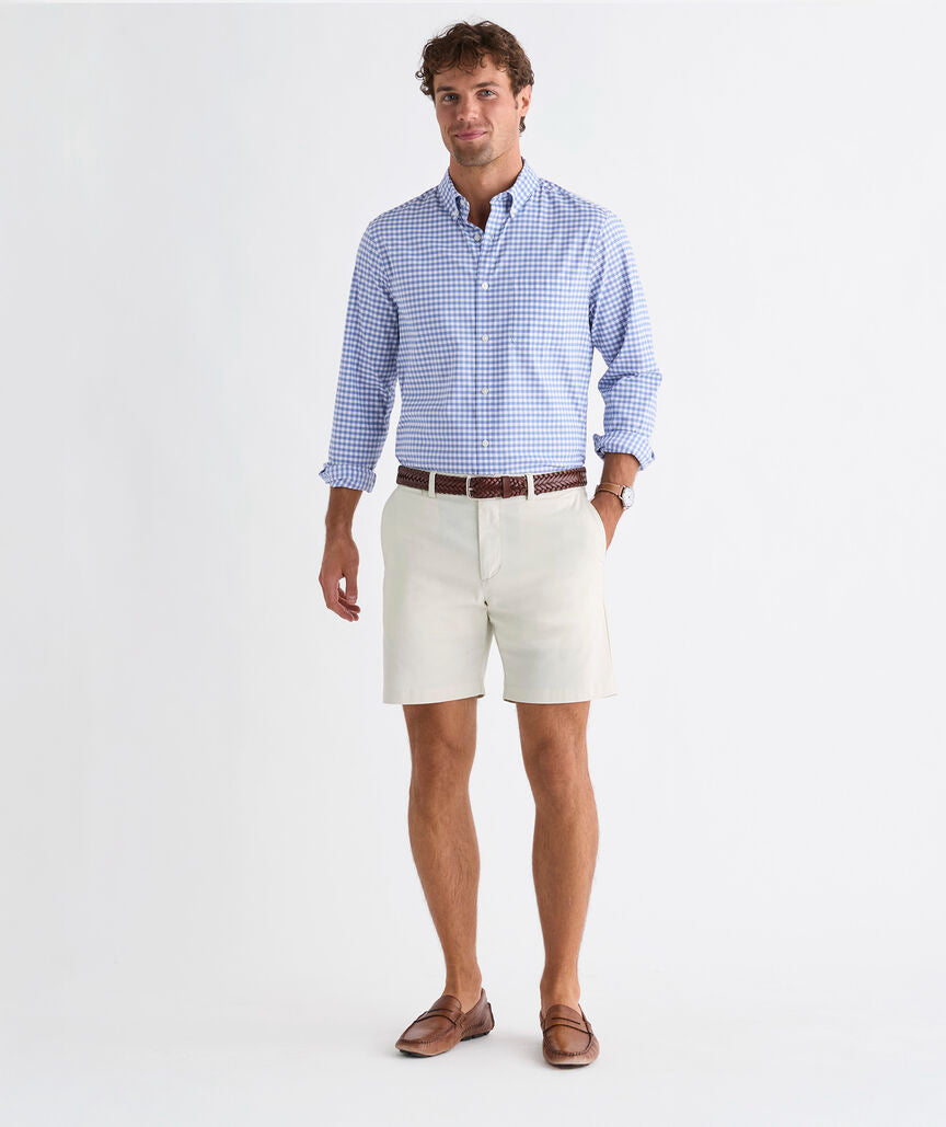 Vineyard Vines Performance Cotton Skysail Gingham Shirt
