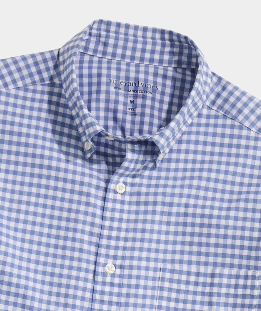 Vineyard Vines Performance Cotton Skysail Gingham Shirt
