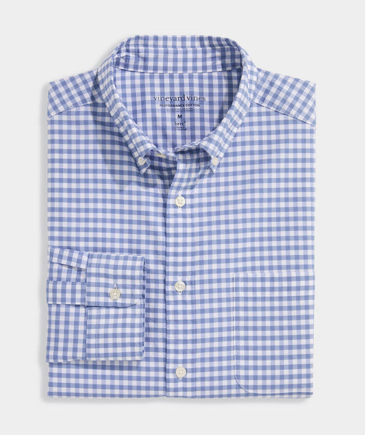 Vineyard Vines Performance Cotton Skysail Gingham Shirt