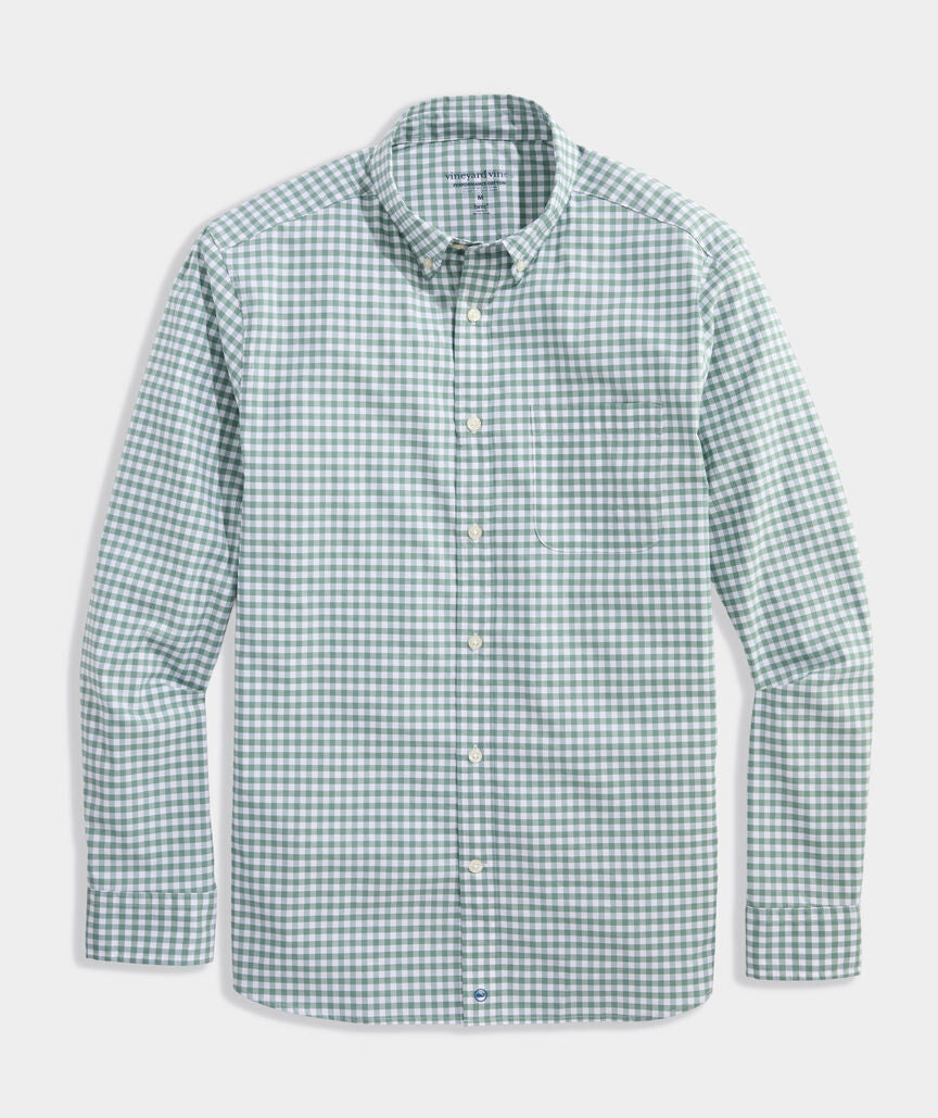 Vineyard Vines Performance Cotton Skysail Gingham Shirt
