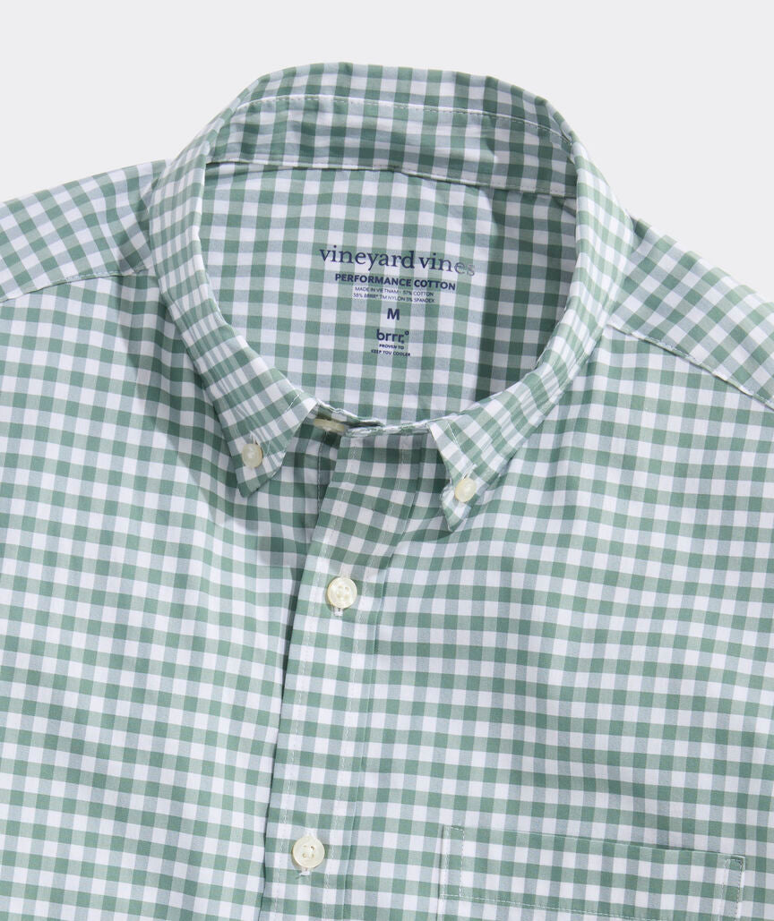 Vineyard Vines Performance Cotton Skysail Gingham Shirt