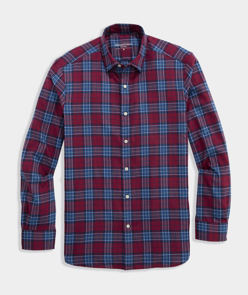 Vineyard Vines Performance Tech Twill Plaid Shirt