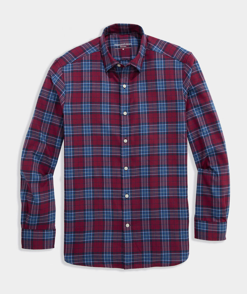 Vineyard Vines Performance Tech Twill Plaid Shirt
