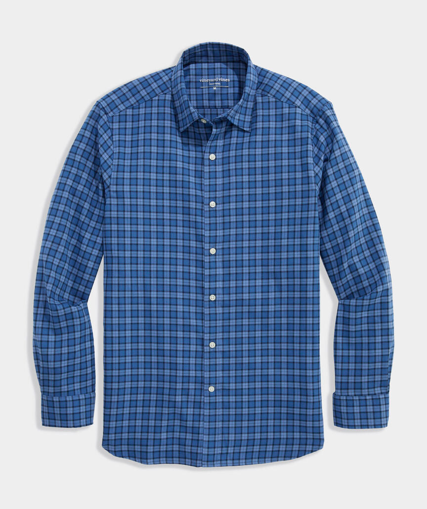 Vineyard Vines Performance Tech Twill Plaid Shirt