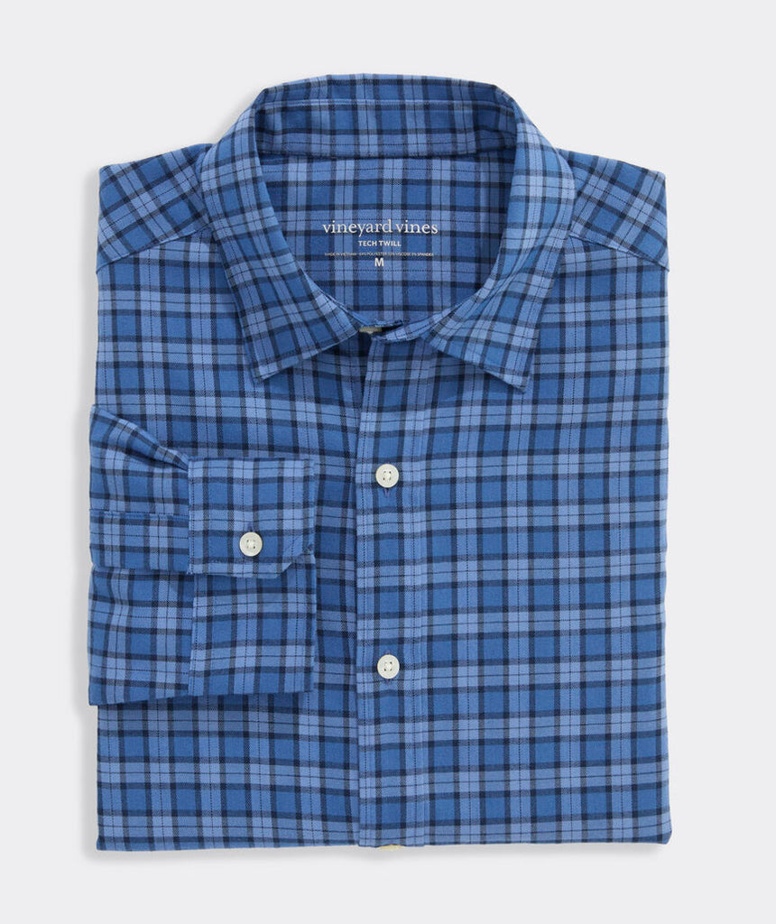 Vineyard Vines Performance Tech Twill Plaid Shirt