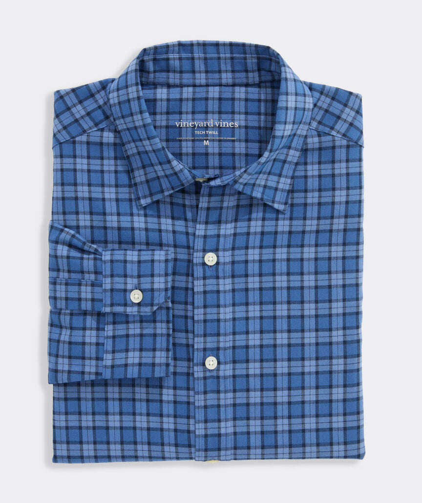 Vineyard Vines Performance Tech Twill Plaid Shirt