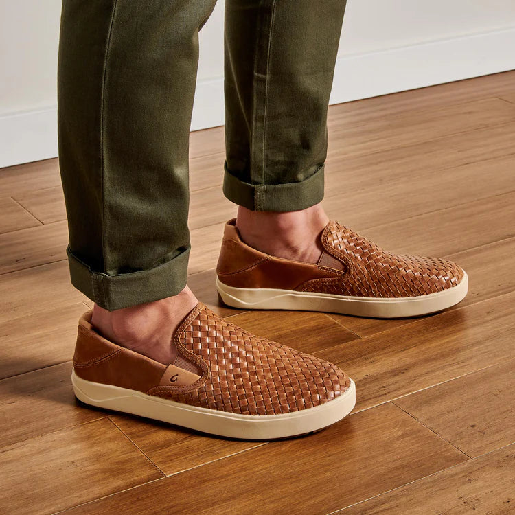 Olukai Lae‘ahi Lauhala Woven Leather Shoes
