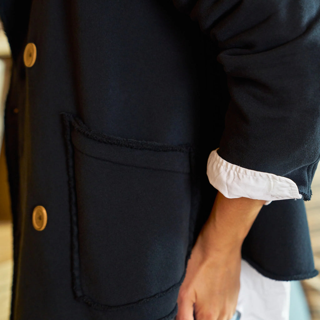 Frank & Eileen Mini Belfast Cropped Sweatshirt Peacoat