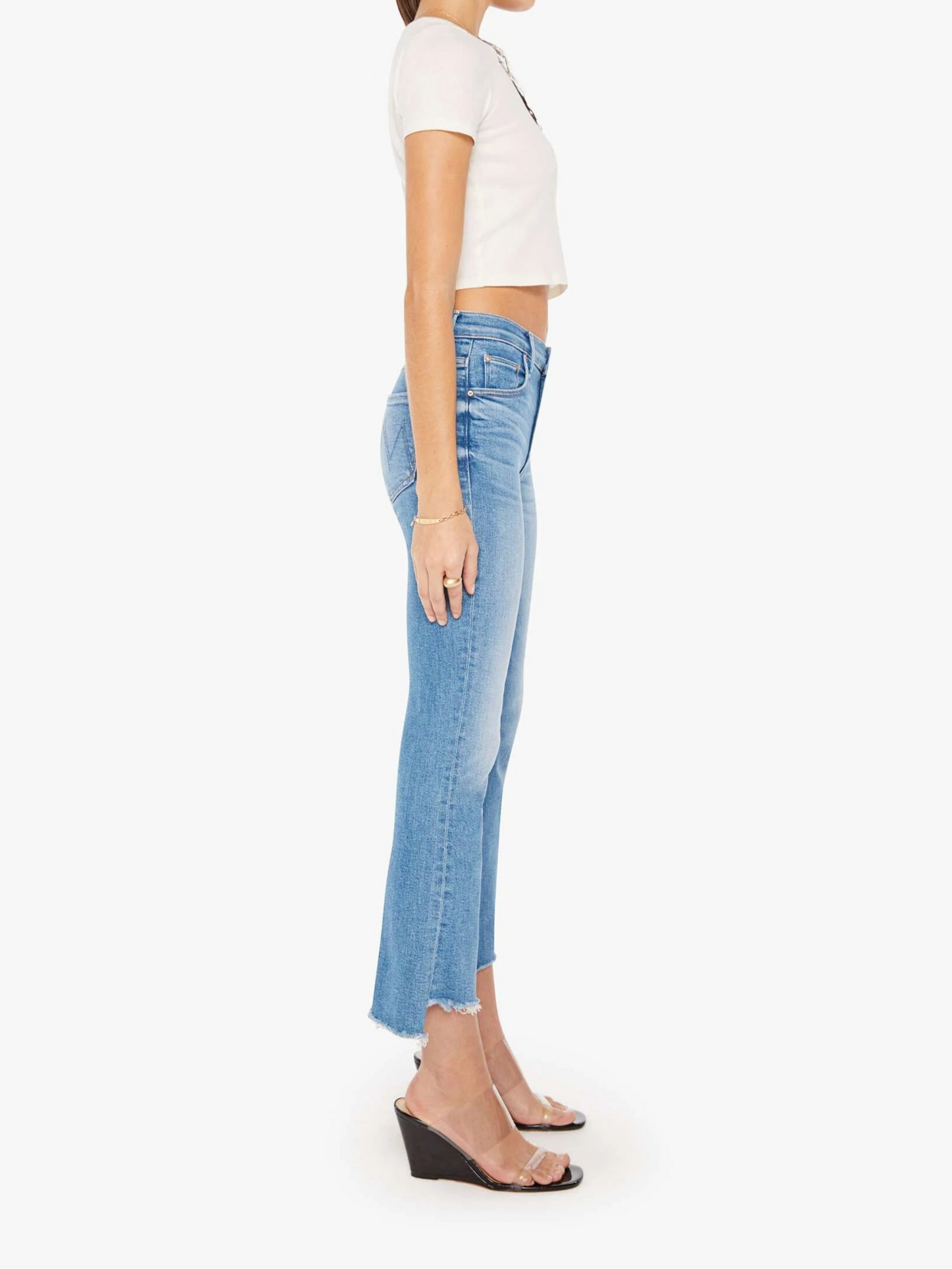Mother The Insider Crop Step Fray