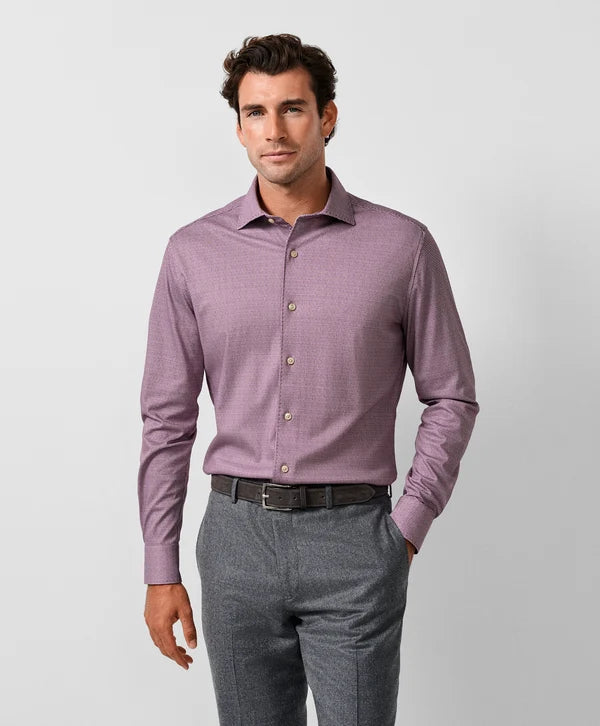 David Donahue Knit Sport Shirt