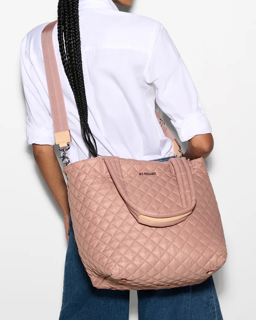 MZ Wallace Dusty Rose Medium Metro Tote Deluxe