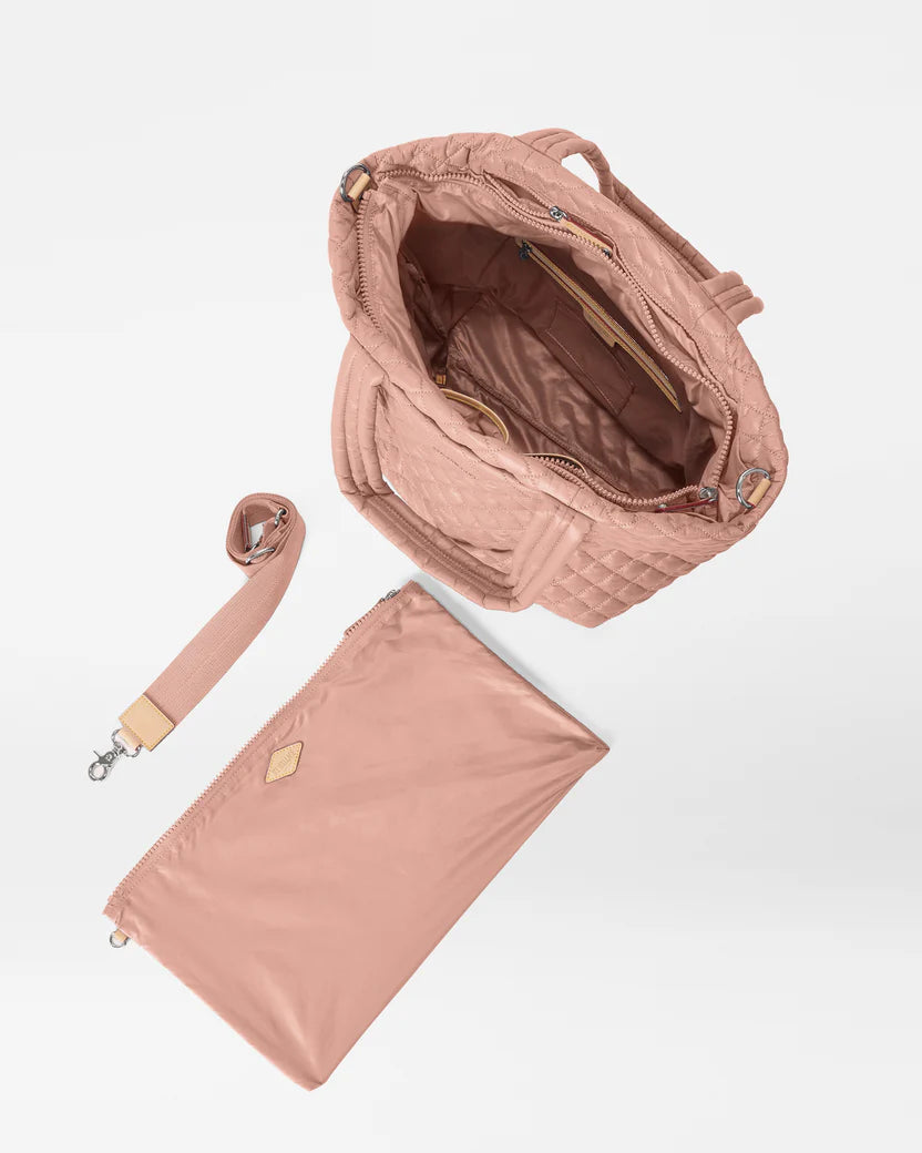 MZ Wallace Dusty Rose Medium Metro Tote Deluxe