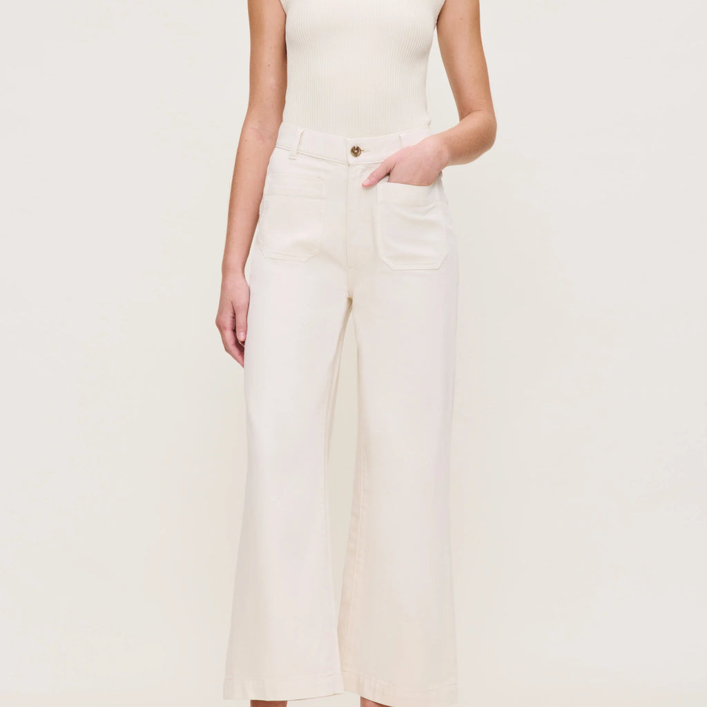DL1961 Hepburn Wide Leg High Rise Ankle Jeans